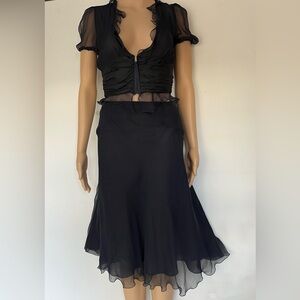 Vintage Miu Miu two piece skirt set FW 2001